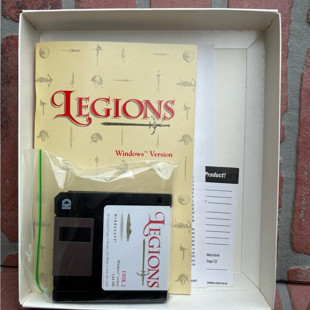 Legions Conquest and Diplomacy In The Ancient World PC Disk power struggle game!